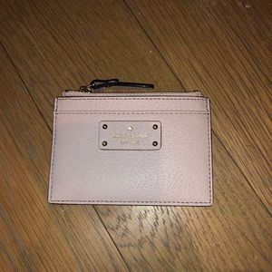 kate spade leather cream cardholder wallet